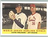 2007 Topps Heritage 289 Justin Verlander  Jeff Weaver  Tigers  Cardinals World Series Hurling RivalsBaseball Cards