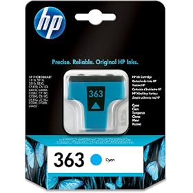 HP Original 363 Cyan Inkjet Print Cartridge (C8771EE)