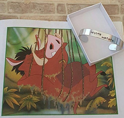 Handstamped "hakuna matata" Aluminum Cuff