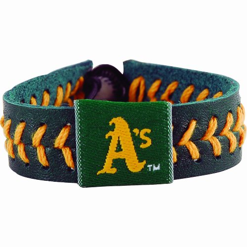 MLB Oakland Athletics Team Color Baseball Bracelet