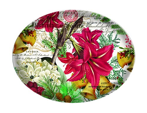 Michel Design Works Glass Soap Dish, Joyous Christmas