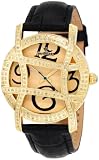Just Bling Women's JB-6245L-A Olympia Diamond Grid Bezel Leather Band Watch