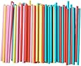 Assorted Colors Smoothie Straws, Pack of 100 Pieces (pack of 1, multi)