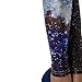 Womens Fashionable Digital Print Galaxy/Space Graphic Design Stretch Seamless Leggings(Dark Blue/Blue), One Size