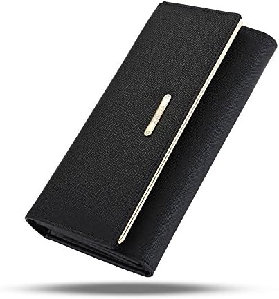 TIHON Women Lady Long Leather Wallet Card Holder Clutch Phone Case Purse