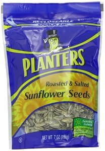 Planters Roasted and Salted Sunflowers Seeds, 7-Ounce Bags (Pack of 12)