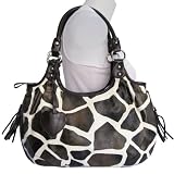 51ubMTIoSJL._SL160_ - Brown Giraffe Print Tassel Hobo Handbag - hobo-clutch-purse