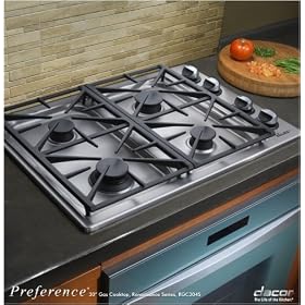 Dacor RGC304B/NG Preference 30in Renaissance Natural Gas Cooktop Black