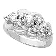 14K White Gold Diamond Ring - 0.75 Ct.