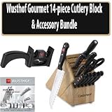 Wusthof 9314 Gourmet 14-piece Cutlery Block, Knife and Scissor Sharpener, and Knife Skills with Norman Weinstein DVD
