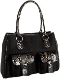 Magid Paper Snake-Embossed Trim Pocket Tote