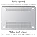 UESWILL Smooth Soft-Touch Matte Hard Shell Case Cover Compatible with MacBook Pro 13 inch with CD-ROM (Non-Retina) (Model A1278) + Microfibre Cleaning Cloth, Clear
