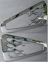 05-07 Ford Mustang V-Tech Sidewinders Window Covers - Chrome Flames