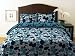 City Scene Floral Twlight Collection Celadon Duvet Set, King