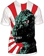 Men's Godzilla Rising Sun Big Print Subway T-shirt