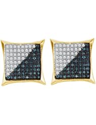 10KT Yellow Gold 0.75 CTW Diamond Micro Pave Earring