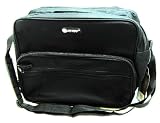 Hi Tec Medium Travel Bag Unisex Black Zip Up Messenger Bag With Space For 13.3 Inch Laptop