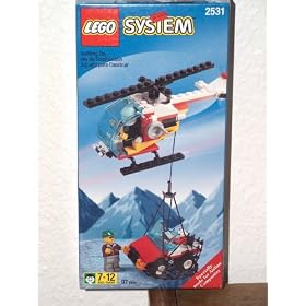 Lego #2531 Rescue Helicopter and Jeep - Airline Promotional Item From 1998