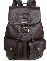 Dark Brown Leather Rucksack / Backpack