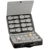 EXECUTIVE TRAVEL BRIEFCASE STYLE WATCH CASE HOLDS 26 WATCHES