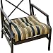 Greendale Home Fashions 24-Inch Jumbo Outdoor Chair Cushion, Espresso Stripe