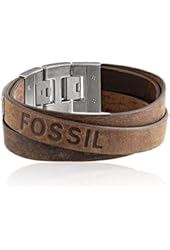 Fossil Men's Double Strap Leather Bracelet