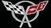 LLOYD Classic Loop™ Black FLOOR MATS Silver C5 logo for 1997-2004 Chevrolet CORVETTE