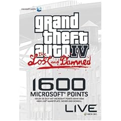 Xbox 360 - Xbox Live Microsoft Points Card - 1600 Punkte - GTA IV Limited Edition