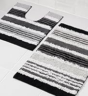 Tonal Stripe Bath & Pedestal Mats