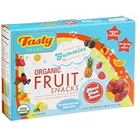 Tasty Brand Organic Fruit Snacks, Mixed Fruit Flavors, 5-Count Packages (Pack of 6)