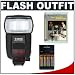 Canon 580EX II Speedlite Flash + Instructional DVD for the Canon Speedlite 580EX& 430EX + NiMH Rapid Charger with 2700mAh Rechargeable Batteries - for Canon Digital Rebel XTi, EOS 5D, 20D, 30D & 40D and all EOS SLR Cameras