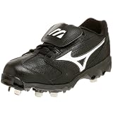 Mizuno Men's 9-Spike Classic Low G4 Cleat,Black/White,7.5 M