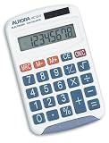 Aurora HC101X Dual Power Angled for Desktop Use 8 Digit Handheld Calculator