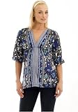 The Olian Drawstring Empire Styled Twin print V-neck Top