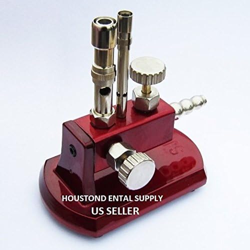 HDS Dental Lab Adjustable Rotayable Natural Gas Light for Bottle Bunsen Burner Double Tube US SELLER