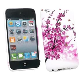 APPLE IPOD TOUCH 4 (4TH GENERATION) GEL CASE/COVER/SKIN BLOSSOM PINK + LCD SCREEN PROTECTOR BY KIT ME OUT UK
