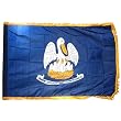 Louisiana 3x5ft Nylon Flag with Indoor Pole Hem and Fringe