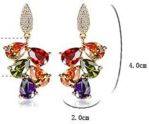 ROUND 101 AAA Zircon Colorful Crystal Earrings Crystal Earrings Mona Lisa Big European and American Style Earrings