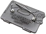 Old Mountain Pre Seasoned 10151 Cow Shaped Bacon / Grill Press, 7 Inch x 4 1/2 Inch