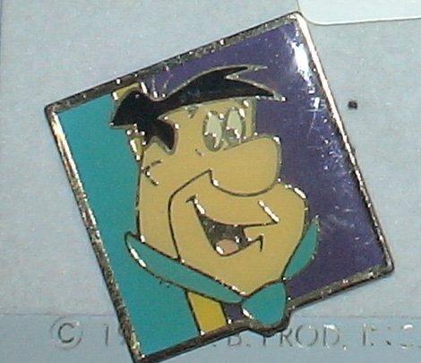 Vintage Enamel Pin : Hanna Barber the Flintstones Fred Flintstone