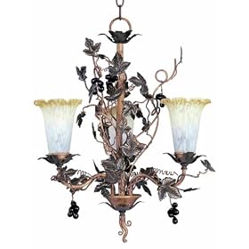 Sonoma 19 inches wide 3 Light Rustic Country Chandelier (Over-Stock Sale) by Maxim Lighting