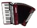 Hohner Bravo Piano Accordion, 72 Bass, Red