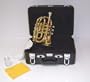 Crystalcello WD480 B Flat Lacquer Plated Pocket Trumpet with Carrying Case