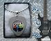 JLS Metal Guitar Pick Necklace Boxed Music Festival Wear JLS Metal Guitar Pick Necklace Boxed Music Festival Wear