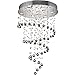 Elegant Lighting Value Galaxy Collection Chandelier D:24in H:36in Lt:10 Chrome Finish (Swarovski Elements Crystals) Chrome