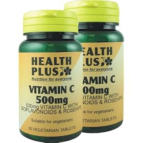 Health Plus Vitamin C 500mg Vitamin C Supplement - 2 X Packs Of 30 Tablets (60 Tablets)