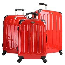 Swiss Valises Rigides � Roulettes en ABS/Polycarbonate (3 Pcs) Rouge