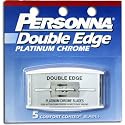 Personna Platinum Chrome Double Edge Razor Blades (Pack of 5)