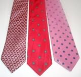Lot of 3 Mens All Silk Assorted Skinny Neckties