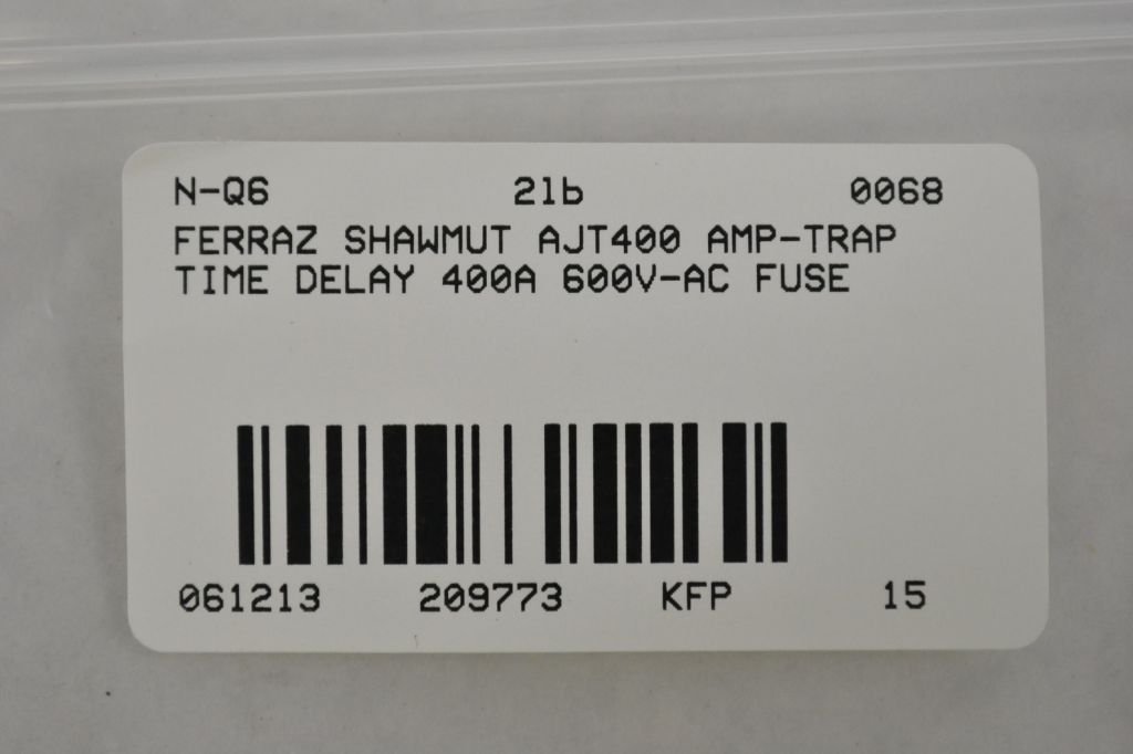 Amazon.com: Ferraz Shawmut AJT400 Time Delay Fuse Class J 600V ...
